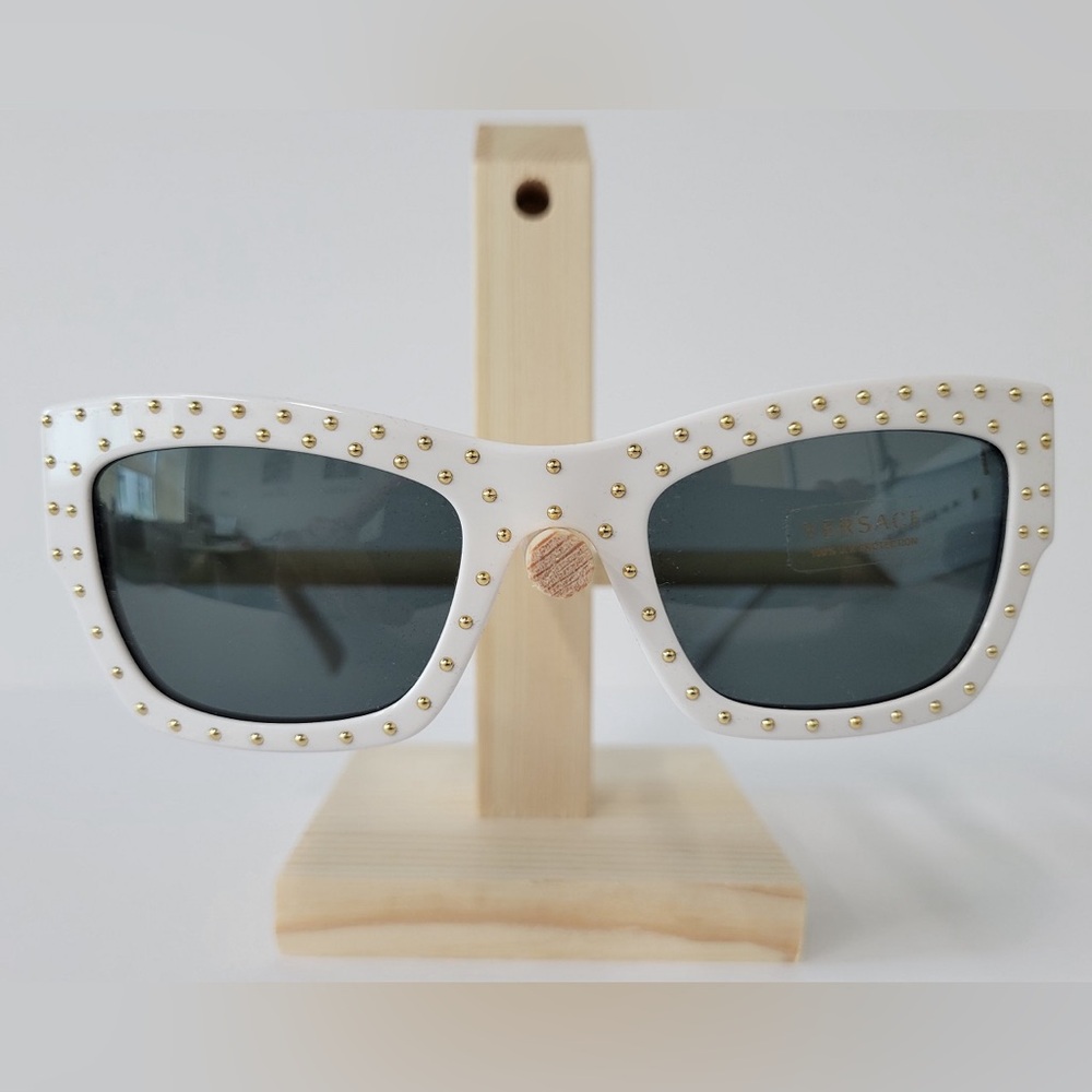 Versace 4358 Sunglasses White Gold 40187 New